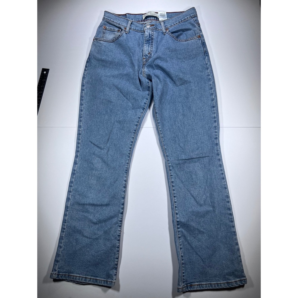 Levi's 550 Relaxed Boot Cut Jeans Womens 6S Light Blue Stretch Denim Mid Rise